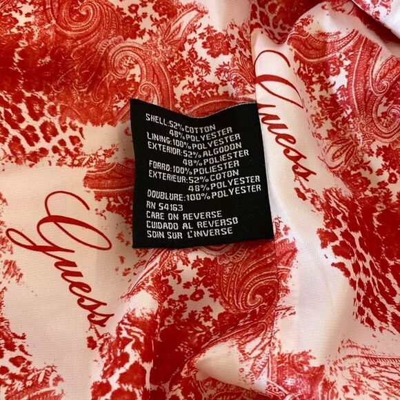 NEW Guess Mini Trench Coat Red Monogram Lining - Picture 2 of 9